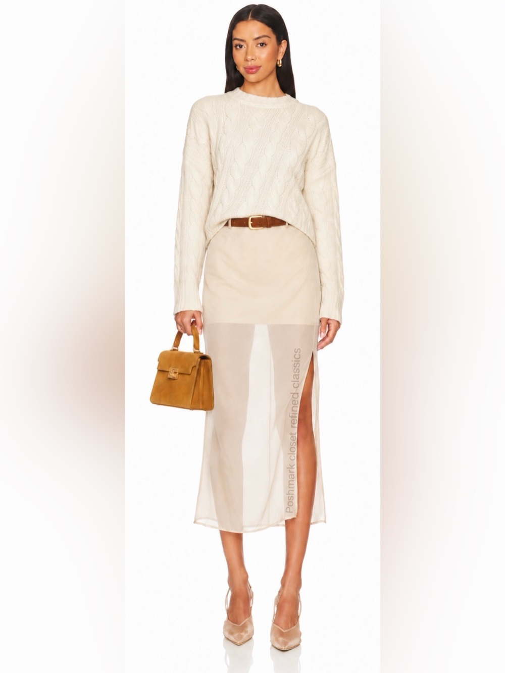 J.Crew Spring Street cashmere twisted cable-knit sweater in ivory